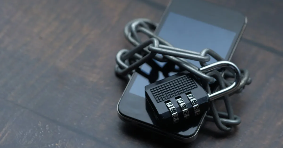 Padlocked phone symbolizing how instant loan approval avoids hard credit checks